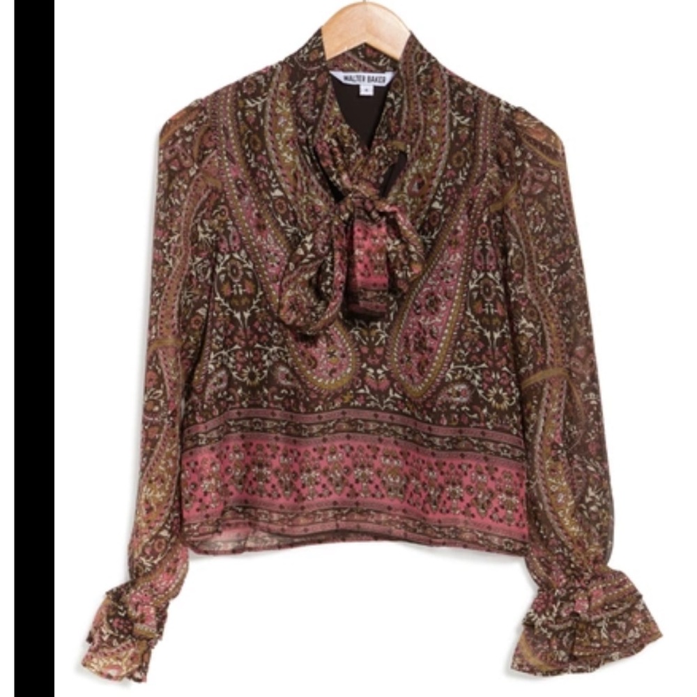 Walter Baker Aubrey grand Paisley blouse size large